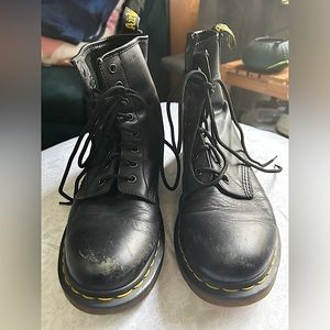 Dr. Martens Black Leather Lace Up Boots
